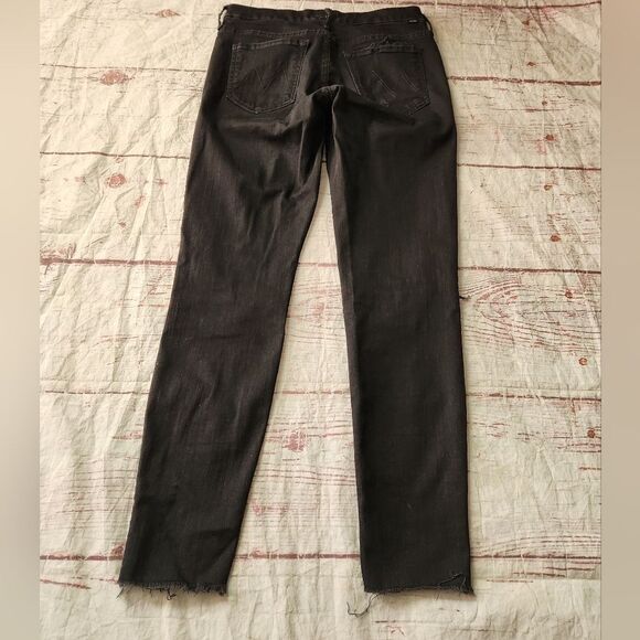 Mother Looker Ankle Fray Destressed Jeans Size 27 - Picture 3 of 8